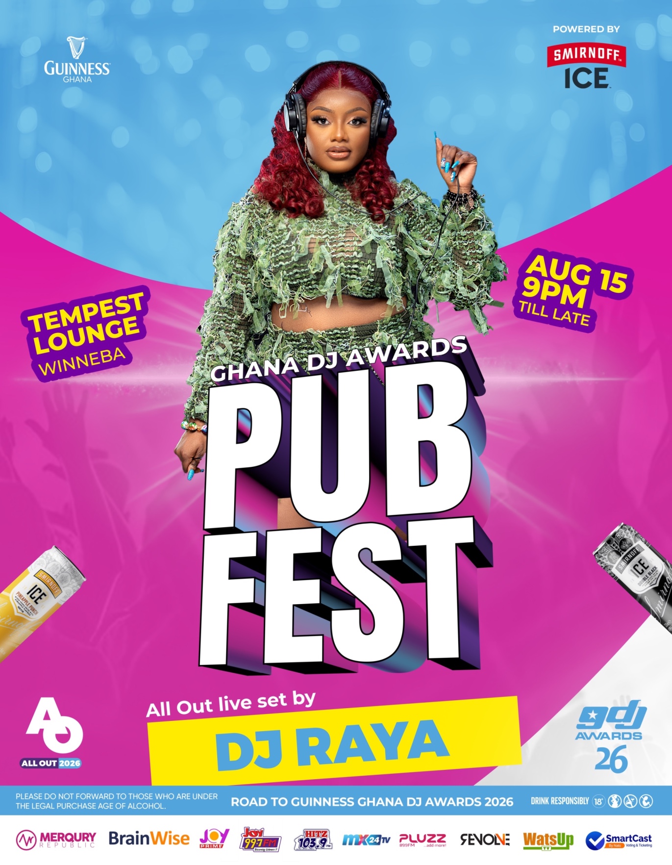 DJ Raya Set to Take Over Winneba as Guinness Ghana DJ Awards Pub Fest Comes Alive