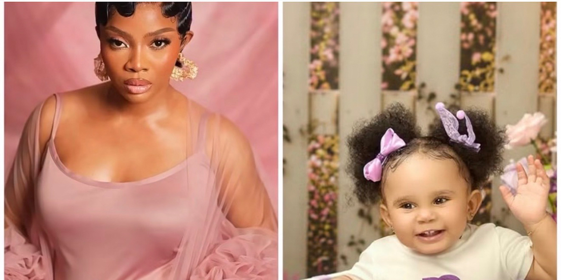 Toke Makinwa Finally Unveils Her Daughter Yakira To The Public